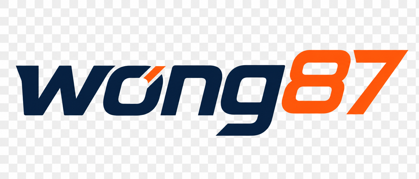 Logo wong87 berwarna biru segar